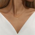 wholesale S925 Sterling Silver Rhombus Full Zircon Fashion Super Flash Collarbone Necklace, Hot-selling In Europe And America, Personalized Zircon Inlay, Light Luxury High-end Feel-0-1