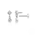 wholesale S925 Silver Zircon-studded 16g Flat Threaded Cartilage Ear Piercing-0-16