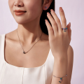 wholesale S925 sterling silver spring bird flower necklace ring earring set for women-0-3