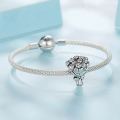 wholesale Metal bouquet beaded flowers, S925 sterling silver life beads for women-0-2