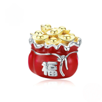 wholesale S925 silver lucky koi red versatile bracelet pendant charm set.-undefined