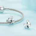 wholesale Pure Silver S925 Koala Tree Bead Bracelet, Simple Enamel Cute Animal Charm 11 words-0-1