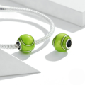 wholesale Sterling Silver S925 Tennis Beaded Bracelet Green Oil Simple Sport SCC2032-0-1