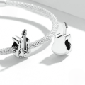 wholesale Sterling Silver Retro Bass S925 Beaded Bracelet Simple Artistic Music Charm-0-1