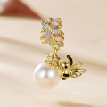 wholesale S925 Silver Autumn Bee Pendant Handmade Pearl Bead Bracelet Loose Beads-0-4
