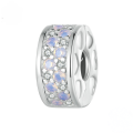 wholesale 925 Sterling Silver Opal Cubic Zirconia Heart Round Charm Bead For Bracelet-0-4