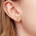 wholesale S925 Sterling Silver Trendy Line Letter Earring Wholesale Fashion Earring-0-3