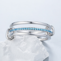 wholesale Sterling silver S925 three-ring band ring, minimalist tail ring design jewelry-0-1