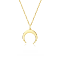 wholesale 925 Sterling Silver Vintage Minimalist Crescent Pendant Necklace For Women, Small Batch, European And American Minimalist Style, Ready Stock-0-0