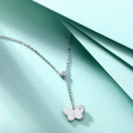wholesale 925 Sterling Silver Cubic Zirconia Butterfly Lariat Drop Pendant Necklace For Women-0-3