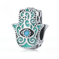 wholesale S925 sterling silver demon eye bead bracelet with colorful oil-filled eye charms-0-3