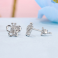 wholesale 925 Sterling Silver Butterfly Stud Earrings For Women Girls Gift-0-1