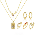 wholesale S925 Sterling Silver Tarot Card Heart Necklace Set, European-style Butterfly Ring, Cross-border Best-selling Earrings For Women-0-0