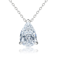 wholesale S925 Silver Cubic Zirconia Drop Necklace, December Birthstone, Minimalist Design.-undefined