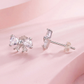 wholesale 925 Sterling Silver Bow Cubic Zirconia Stud Earrings For Women-0-1