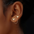 wholesale S925 Sterling Silver Butterfly Sweet Light Luxury Zircon Earrings For Women, Fashion Cross-border Star Moon Earrings-0-2