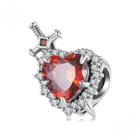 wholesale S925 silver lucky koi red versatile bracelet pendant charm set.-undefined