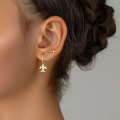 wholesale 925 Sterling Silver Minimalist Small Airplane Earrings With Micro-set Zirconia, Light Luxury Niche Design,。-0-1