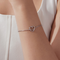 wholesale "S925 sterling silver plated white gold pony heart bracelet fashion accessory"-0-3
