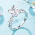 wholesale Sterling silver S925 ring, 7*9 3ct 5A cubic zirconia butterfly bow knot, luxury style-0-4