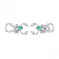 wholesale 925 Sterling Silver Scorpion Stud Earrings Purple Cubic Zirconia For Women-0-5
