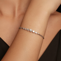 wholesale 925 silver plated white gold, light luxury moissanite bracelet, fashionable women's accessory-0-3