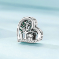 wholesale S925 silver hollow family tree beads, loose charms for jewelry making-0-1
