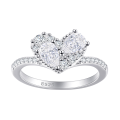 wholesale Silver 925 5A Zircon Heart Ring, lightweight luxury wholesale design-0-0