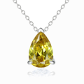 wholesale S925 Silver Cubic Zirconia Drop Necklace, December Birthstone, Minimalist Design-0-3