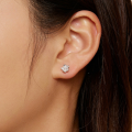wholesale S925 sterling silver full-set zircon flower stud earrings love heart BSE855-0-3