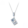 wholesale Silver S925 personalized tarot pendant with moon charm for bracelet making-0-0