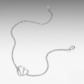 wholesale "S925 sterling silver plated white gold pony heart bracelet fashion accessory"-0-1