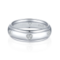 wholesale S925 sterling silver cz simulated diamond full-heart design ring for women-0-0