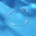 wholesale S925 Sterling Silver Adjustable Evil Eye Pendant Unisex Anklet,。-0-3