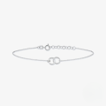 wholesale S925 Sterling Silver Dual Loop Circle Women's Bracelet,ins。-0-1