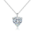 wholesale Sterling Silver 925 Three-Heart Necklace, Ring, Cubic Zirconia Earrings Set-0-0