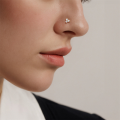 wholesale 925 Sterling Silver New Stylish Zircon Inlaid Seamless Ring Nose Hoop Nose Stud Body Piercing Jewelry-0-2