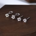 wholesale 925 Sterling Silver Pentacle Star Stud Earrings For Women -0-1