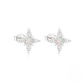 wholesale S925 Sterling Silver Amorphous Star Opal Zircon Inlaid Earrings For Women, Heart-shaped, Light Luxury, Niche Amazon New Arrival-0-10