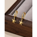 wholesale S925 Sterling Silver Transatlantic Starfish Earrings For Women, Minimalist Geometric French-inspired Elegance-0-1