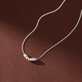 wholesale Sterling Silver Dainty Women's Minimalist Charm Bead Necklace For Delicate Layering-0-5