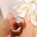 wholesale Sterling Silver Ring With 15ct Cubic Zirconia Classic Pigeon-blood Style-0-3