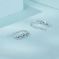 wholesale S925 Sterling Silver Platinum-plated Advanced Evil Eye Earrings Women Gothic Style-0-2