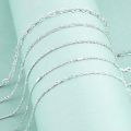 wholesale S925 Sterling Silver Cross Brushed Long Chain Link Women's Bracelet Diy,ins。-0-1
