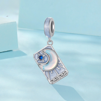 wholesale Silver S925 personalized tarot pendant with moon charm for bracelet making-undefined