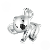 wholesale Pure Silver S925 Koala Tree Bead Bracelet, Simple Enamel Cute Animal Charm 11 words-undefined