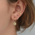 wholesale S925 Sterling Silver Opal Starry Twinkle Micro-inlaid Earrings, French Style Luxury Women's Ear Studs-0-2