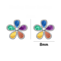 wholesale 925 Sterling Silver Irregular Colorful Stud Earrings For Women-0-10
