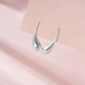 wholesale 925 Sterling Silver Metal Polished Minimalist Teardrop Earrings, Popular In Europe And The Us, Creative And Stylish Ins Earrings-0-3