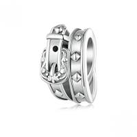 wholesale S925 silver Western cowboy bead pendant, ethnic style, loose beads jewelry-undefined